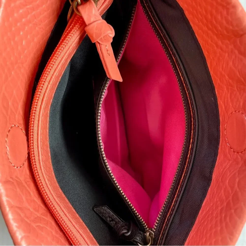 The Sak Coral Crossbody Leather Tassel Purse Croc Embossed Convertible Strap